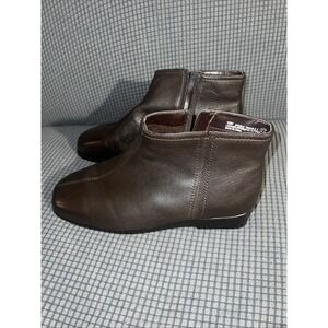 Aerosoles Women's Double Trouble 2 Ankle Boots Brown Patent Leather Size 10W